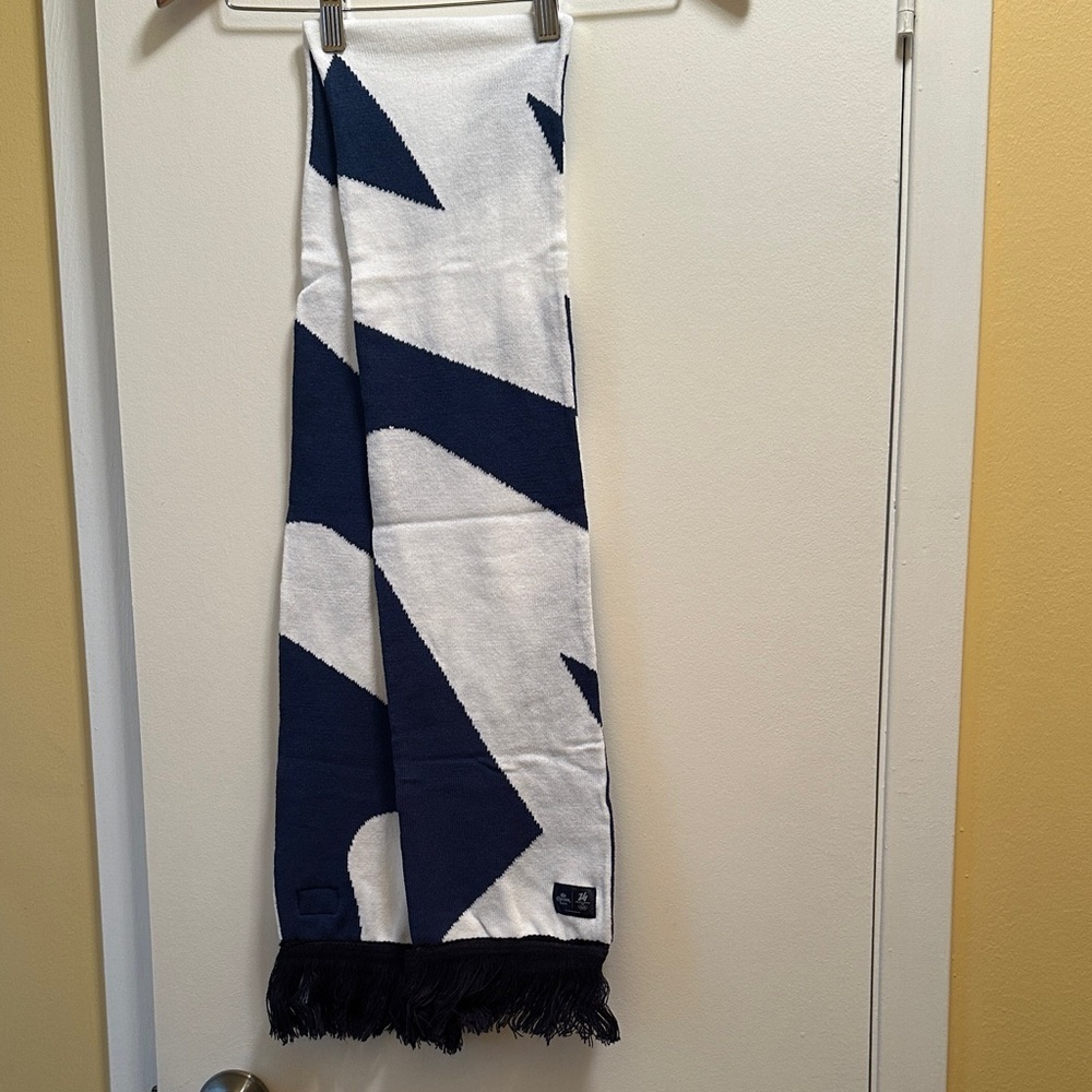 Corona Extra Milano Cortina Navy and White Olympic Scarf with fringe NWT - Picture 2 of 12